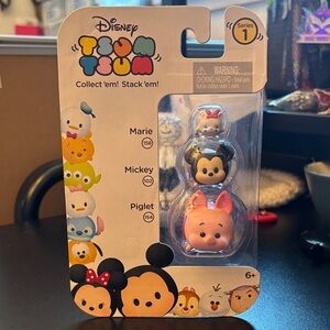 Disney Tsum Tsum Stackable Figures - Piglet, Mickey, Marie